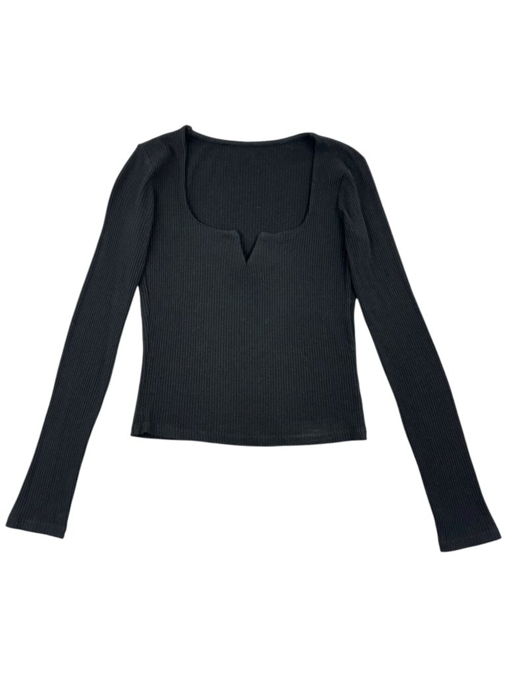 H&M Rib Knit Sweetheart Neck Top